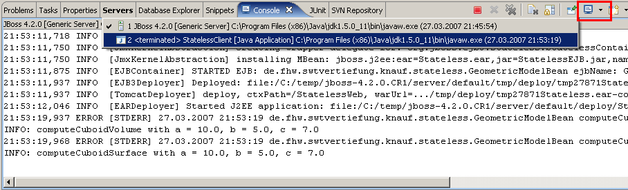 Application Client-Ausgabe