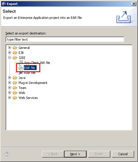 Export, Schritt 1