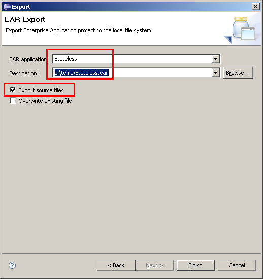 Export, Schritt 2
