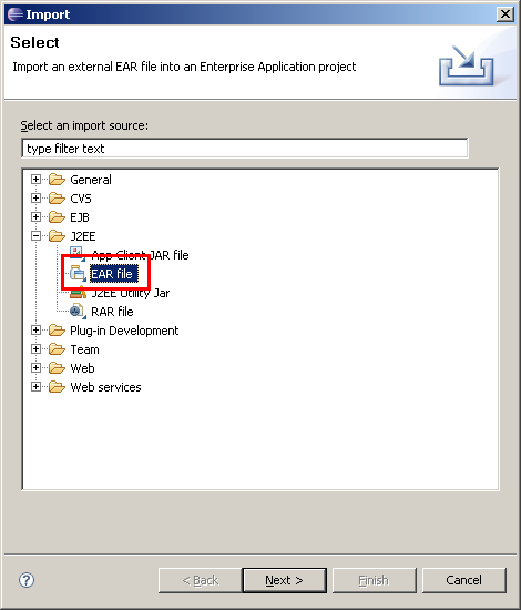 Import, Schritt 1