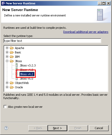 JBoss konfigurieren, Schritt 1