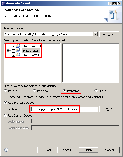 Export Javadoc