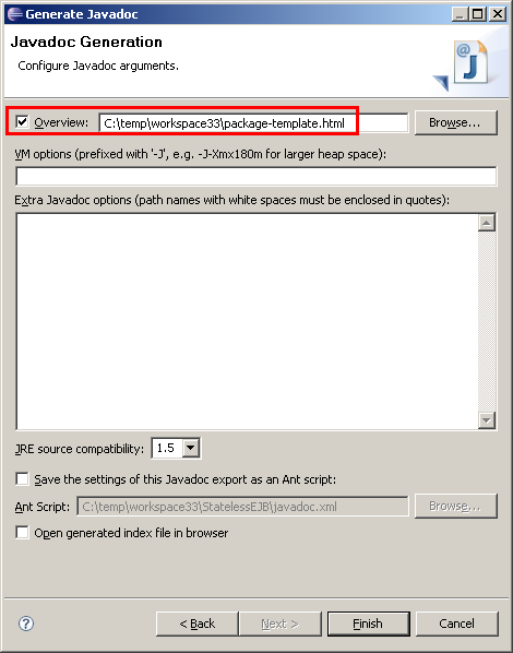 Export Javadoc (Package-Kommentar) Export Javadoc (Package-Kommentar)