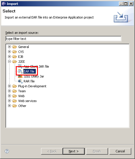 Import, Schritt 1