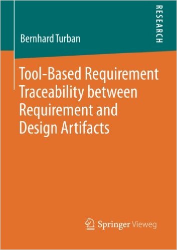 Bild eines Covers des Buches 'Tool-Based Requirement Traceability between Requirement and Design Artifacts'